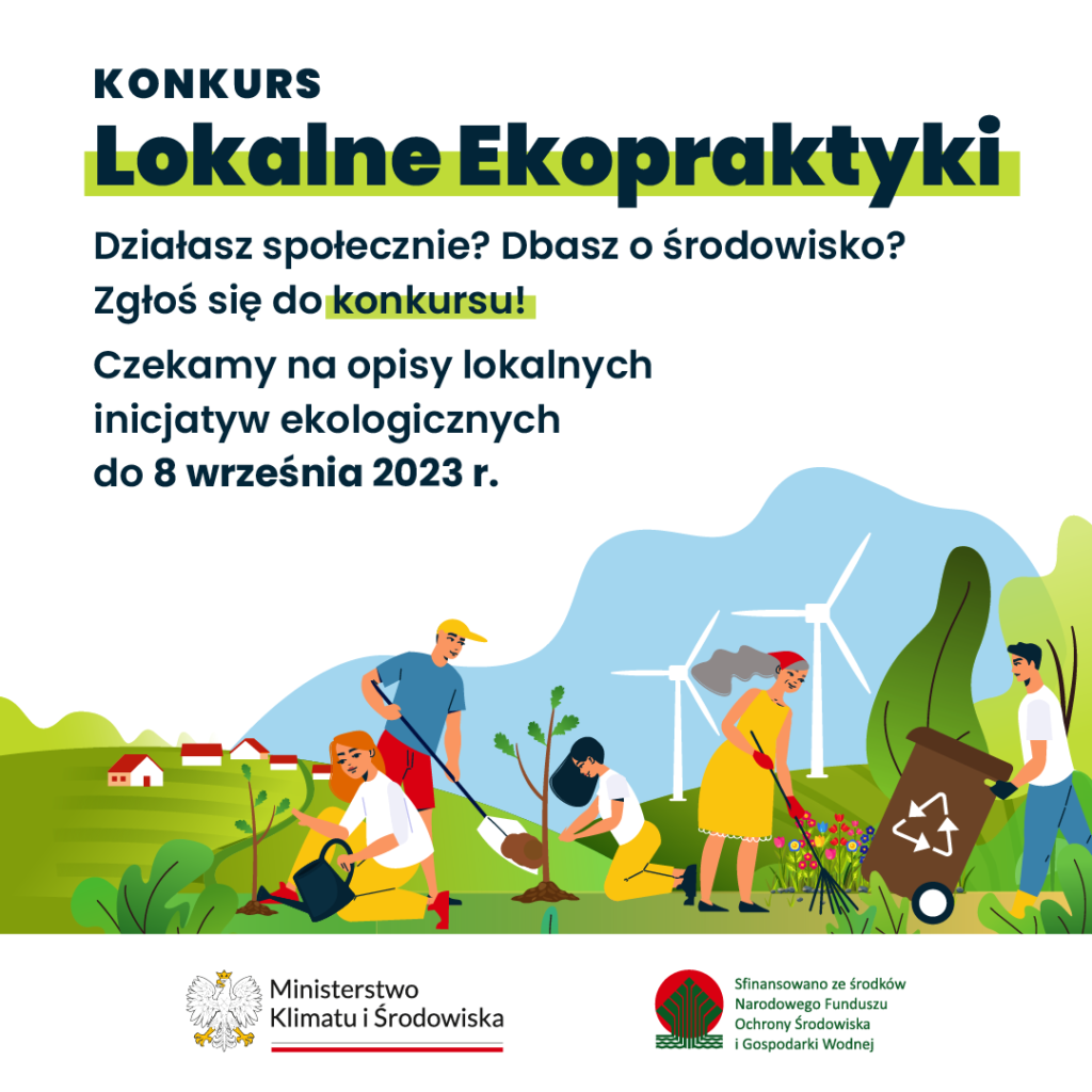 Plakat - zaproszenie do konkursu "Lokalne Ekopraktyki".