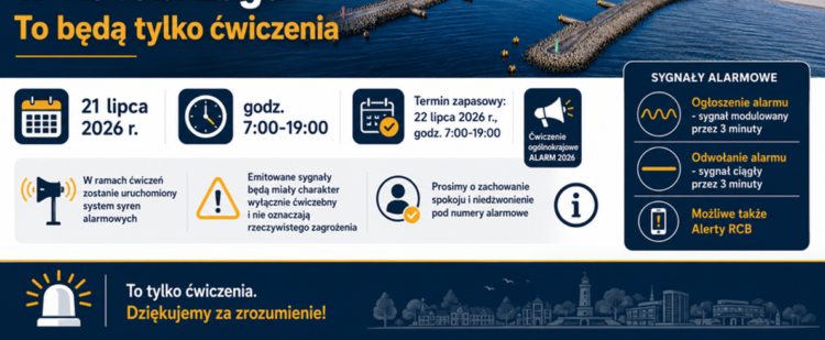 Zabrzmią syreny. To będą tylko ćwiczenia